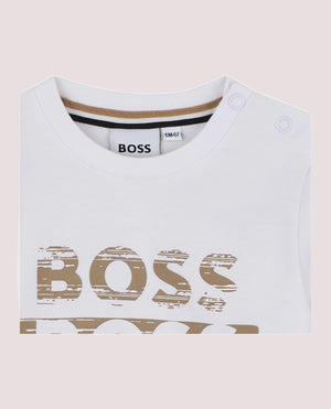 T-shirt girocollo con logo J52463 /10P BOSS 
