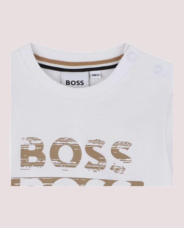 T-shirt girocollo con logo J52463 /10P BOSS 