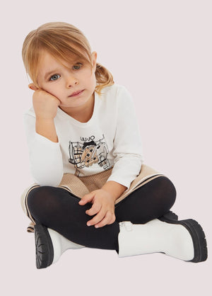 T-shirt in cotone con stampa KF5010 J0088 /N9035 LIU JO 