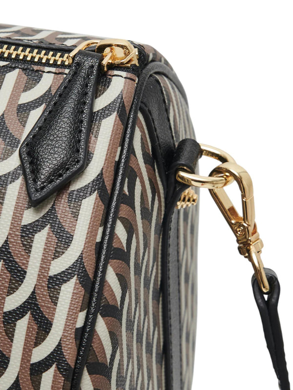 Borsa donna Bosting Bag Duffle Gotica in canvas e pelle nera