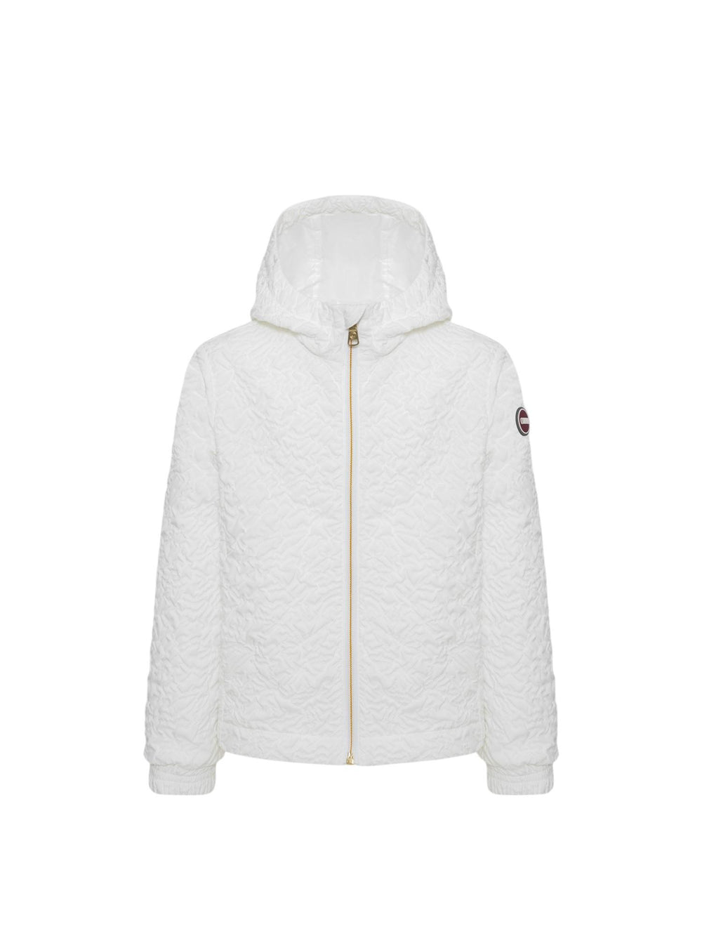 Giacca bianca con zip dorata