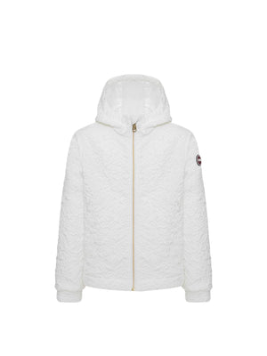 Giacca bianca con zip dorata