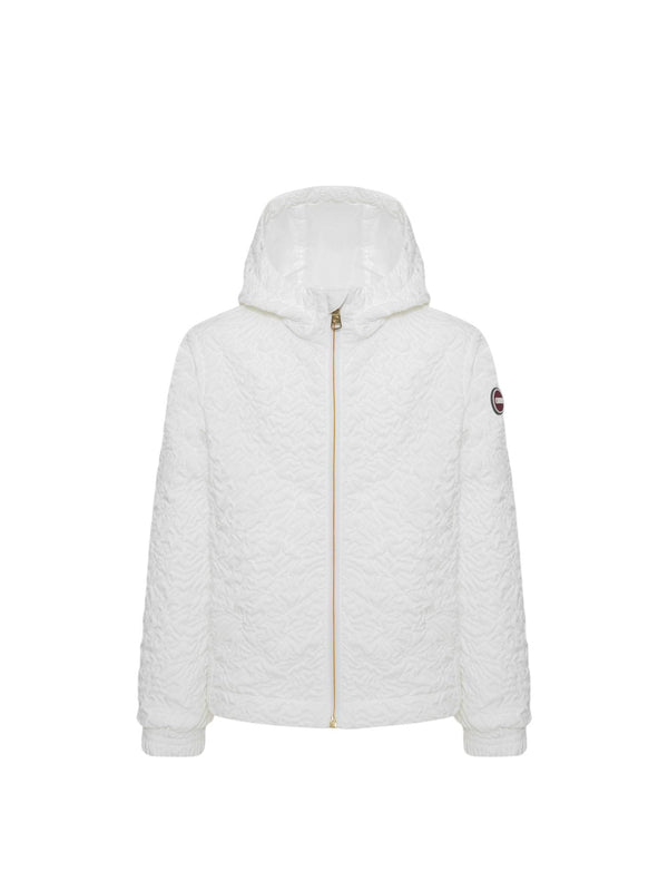 Giacca bianca con zip dorata