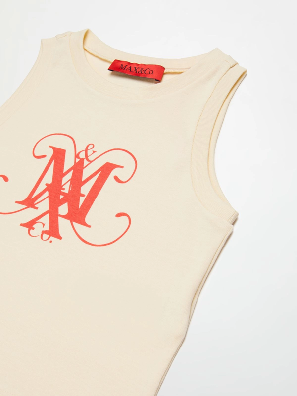 T-shirt smanicata con logo MX0284 MX00T /MX10G MAX&CO KID 