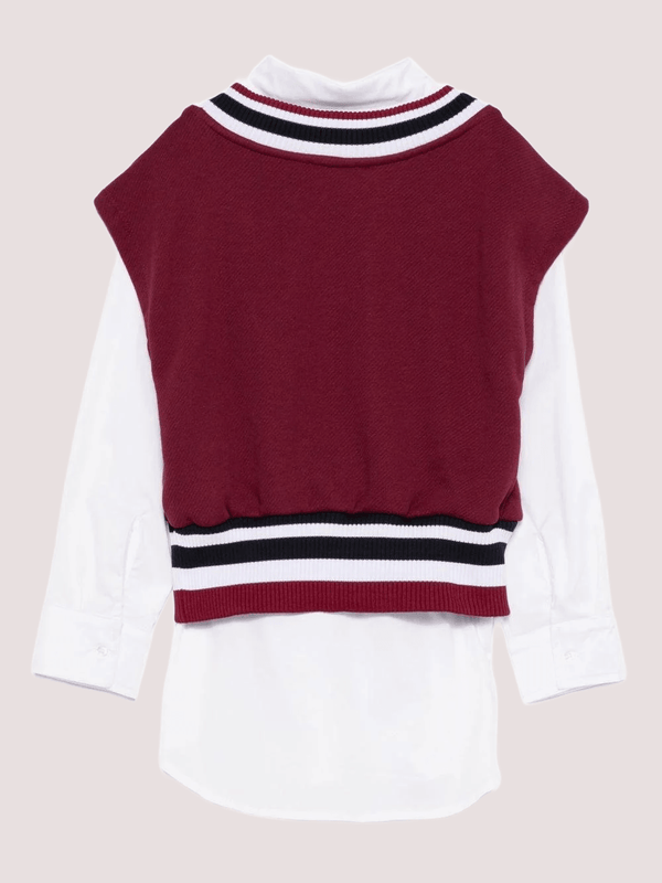 Gilet con camicia , con scollo a V F5MSJGDR117 /MS054 MSGM KIDS 