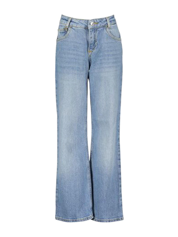 Jeans bambina denim chiaro a gamba dritta