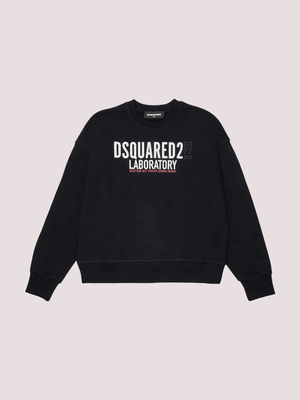 Felpa con logo avanti e dietro. DQ3006 D0ACC /DQ900 DSQUARED2 JUNIOR 