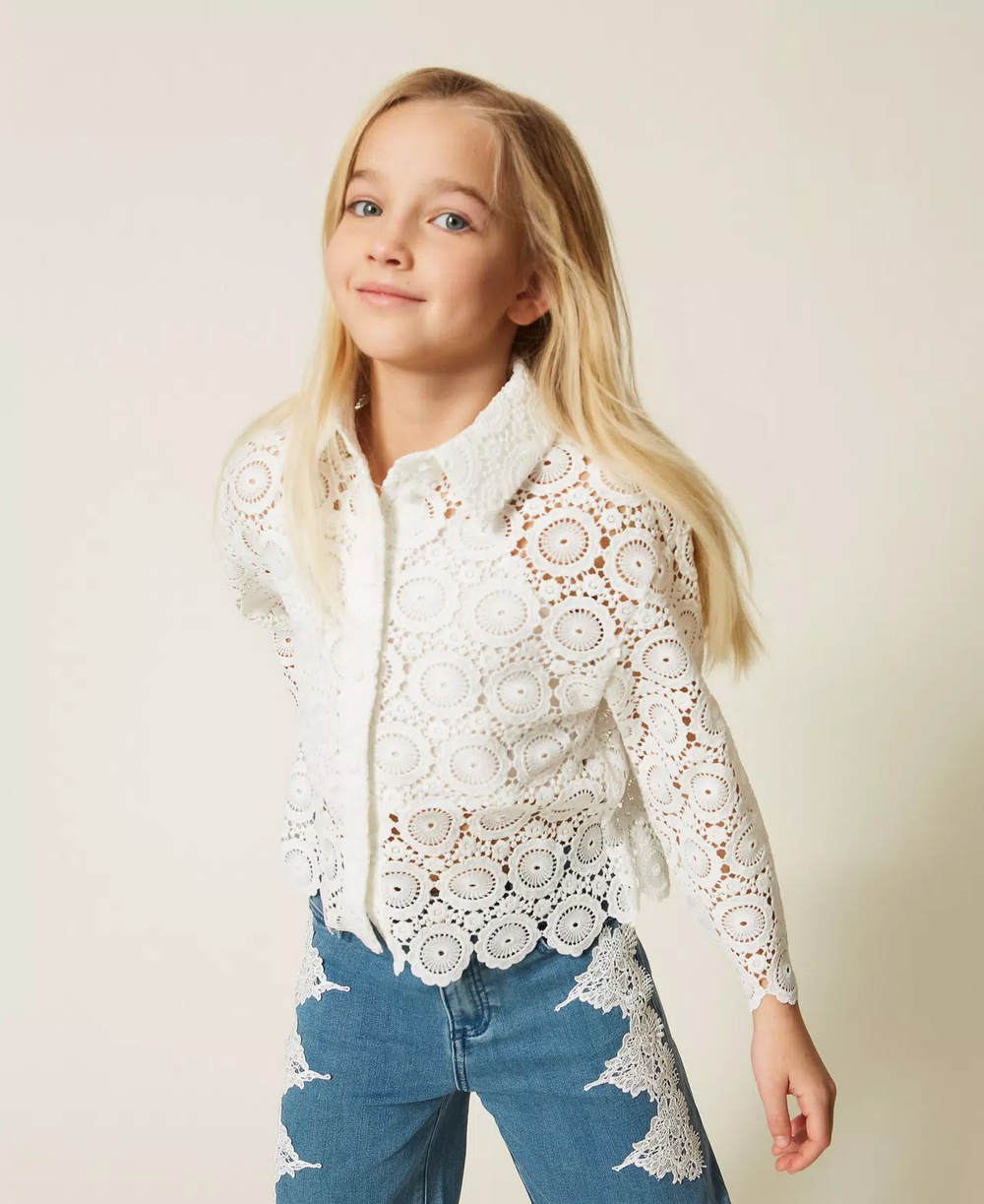 Camicia boxy in pizzo macramè 261GJ2Q25 /526 TWINSET 