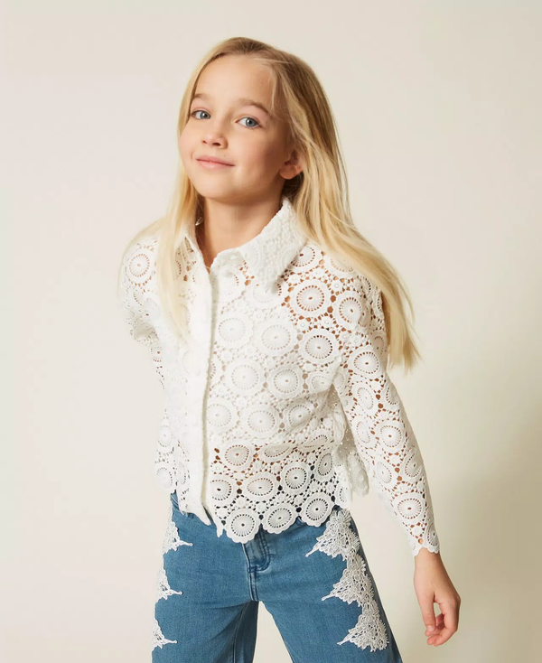 Camicia boxy in pizzo macramè 261GJ2Q25 /526 TWINSET 