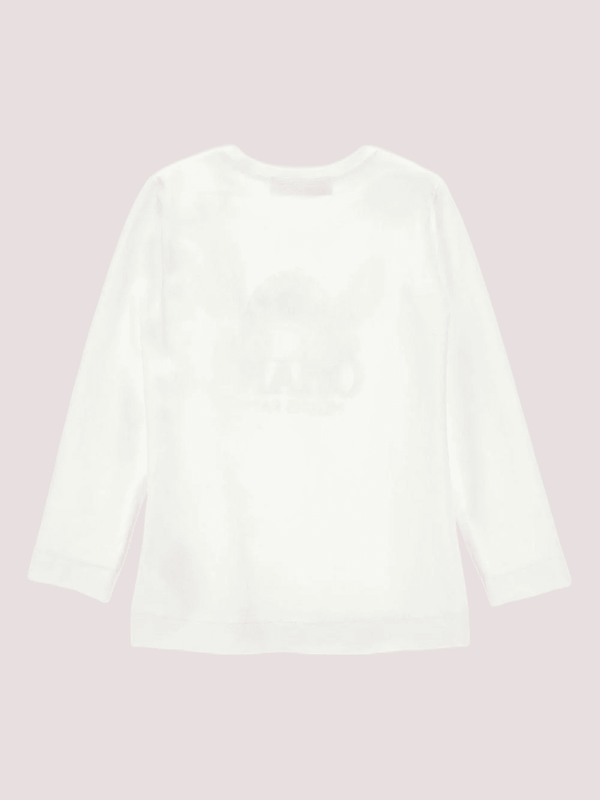 T-shirt per bambina Disney x Monnalisa bianco con stampa grafica Stitch<BR/> 19F618 6013 /0001 MONNALISA 