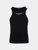 Top bambina nero in cotone elasticizzato