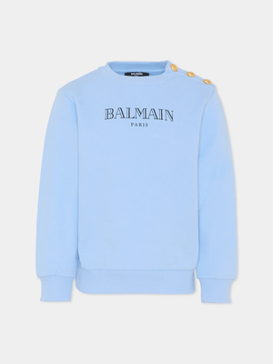 Felpa Balmain con bottoni oro sulla spalla BY4P20 Z3183 /652NE BALMAIN 