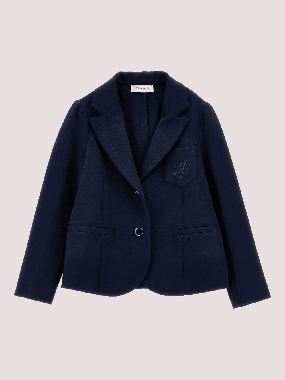 Blazer per bambina Monnalisa blu con revers classici<BR/> 18FGIA 6225 /056S MONNALISA 