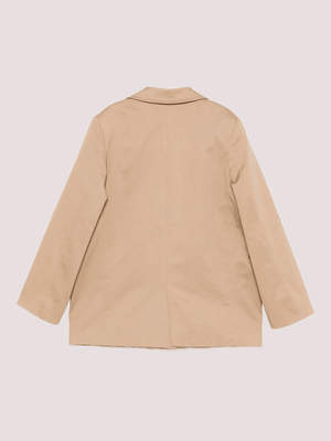 Blazer  beige con stampa logo F5MSJGJK101 /MS030 MSGM KIDS 