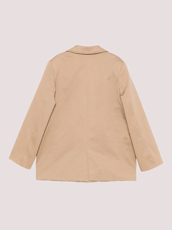 Blazer  beige con stampa logo F5MSJGJK101 /MS030 MSGM KIDS 