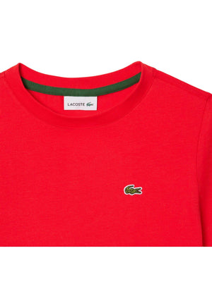 T-shirt bambino rossa in cotone a maniche corte