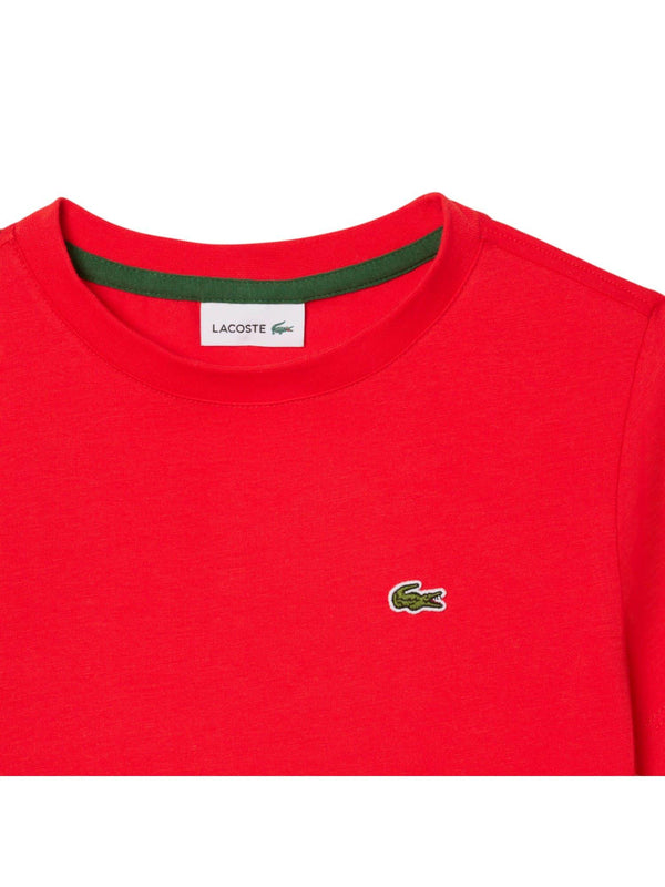 T-shirt bambino rossa in cotone a maniche corte