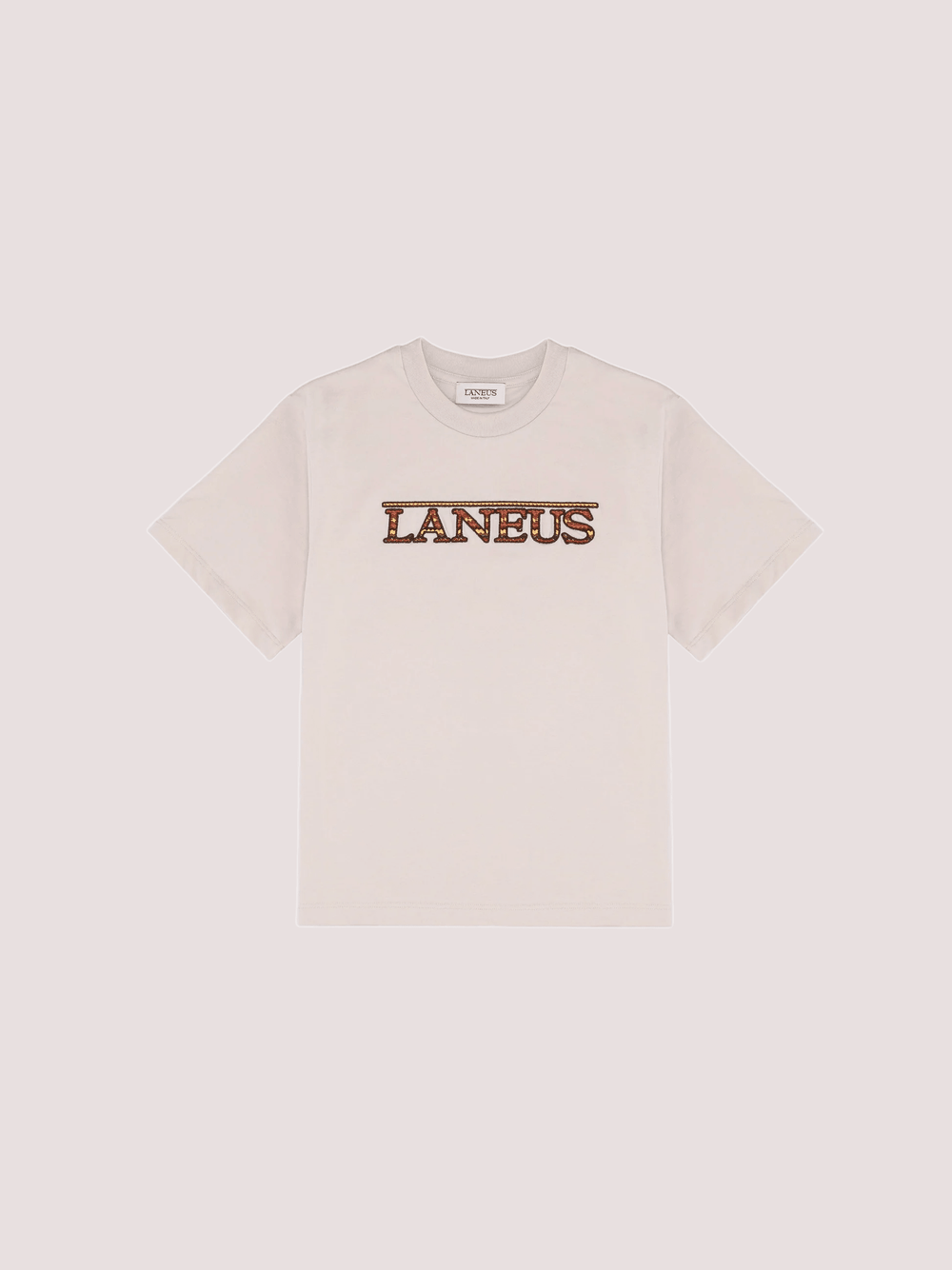 T-shirt in cotone logo jacquard F5LKJUTH074 /13 LANEUS KIDS 