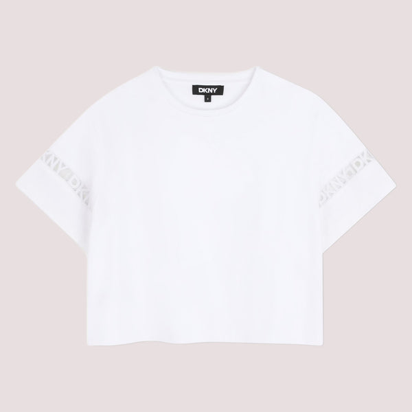 T-shirt con loghi ricamati D62623 /10P DKNY 