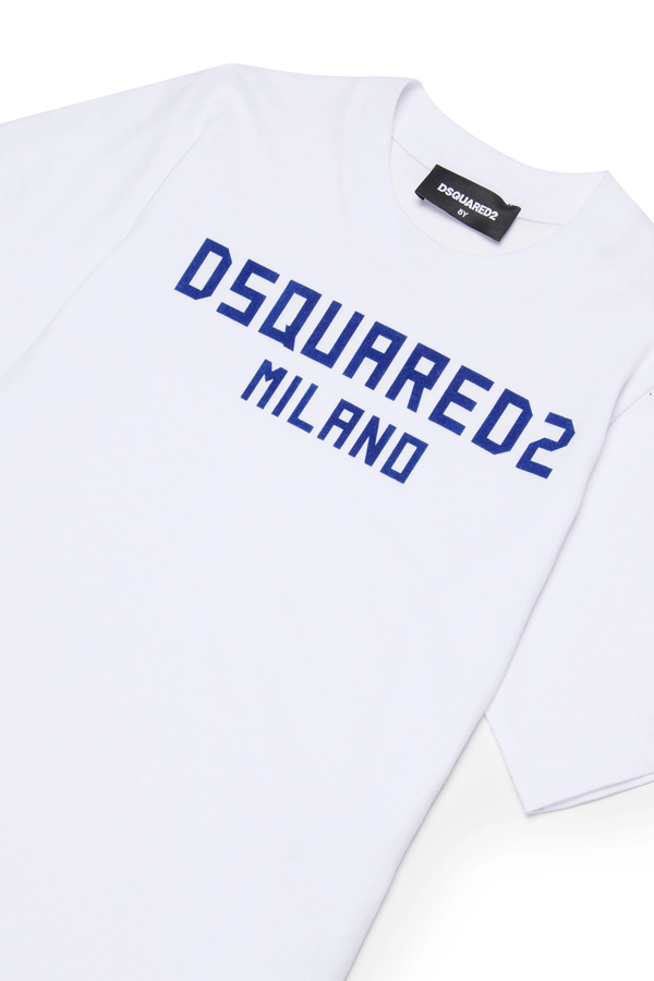 T-shirt con logo stampato sul petto DQ3164 D0015 /DQ100 DSQUARED2 JUNIOR 
