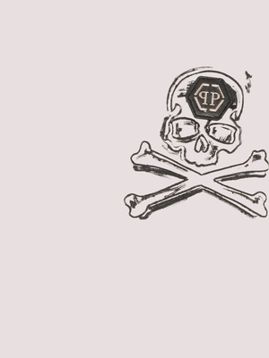 T-shirt con stampa e logo in metallo S6PHJBTH045 /2 PHILIPP PLEIN JUNIOR 