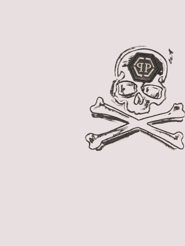 T-shirt con stampa e logo in metallo S6PHJBTH045 /2 PHILIPP PLEIN JUNIOR 