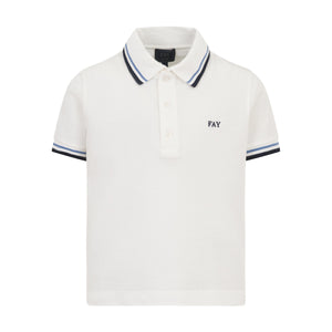 Polo in cotone piqué con logo Fay FY8P81 Z3707 /101BL FAY 