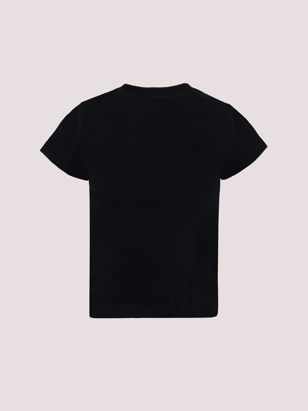 T-shirt nera per bambina con Teddy Bear e paillettes HCM06K LBA11 /60100 MOSCHINO 