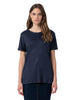 Dark blue women's silk jersey t-shirt