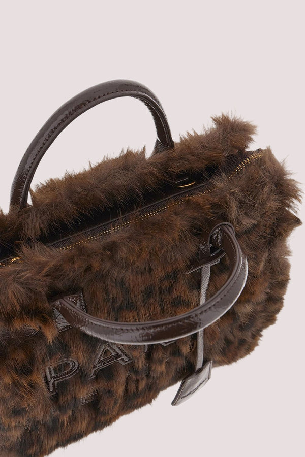 Alaska mini tote 1510 /UNICA/FUR LEOPARD RUE MADAM PARIS 
