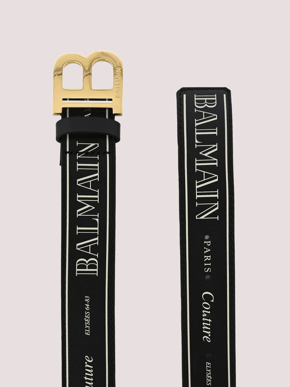 Cintura nera per bambini con logo all over BX0B01 Z0847 /930AV BALMAIN 