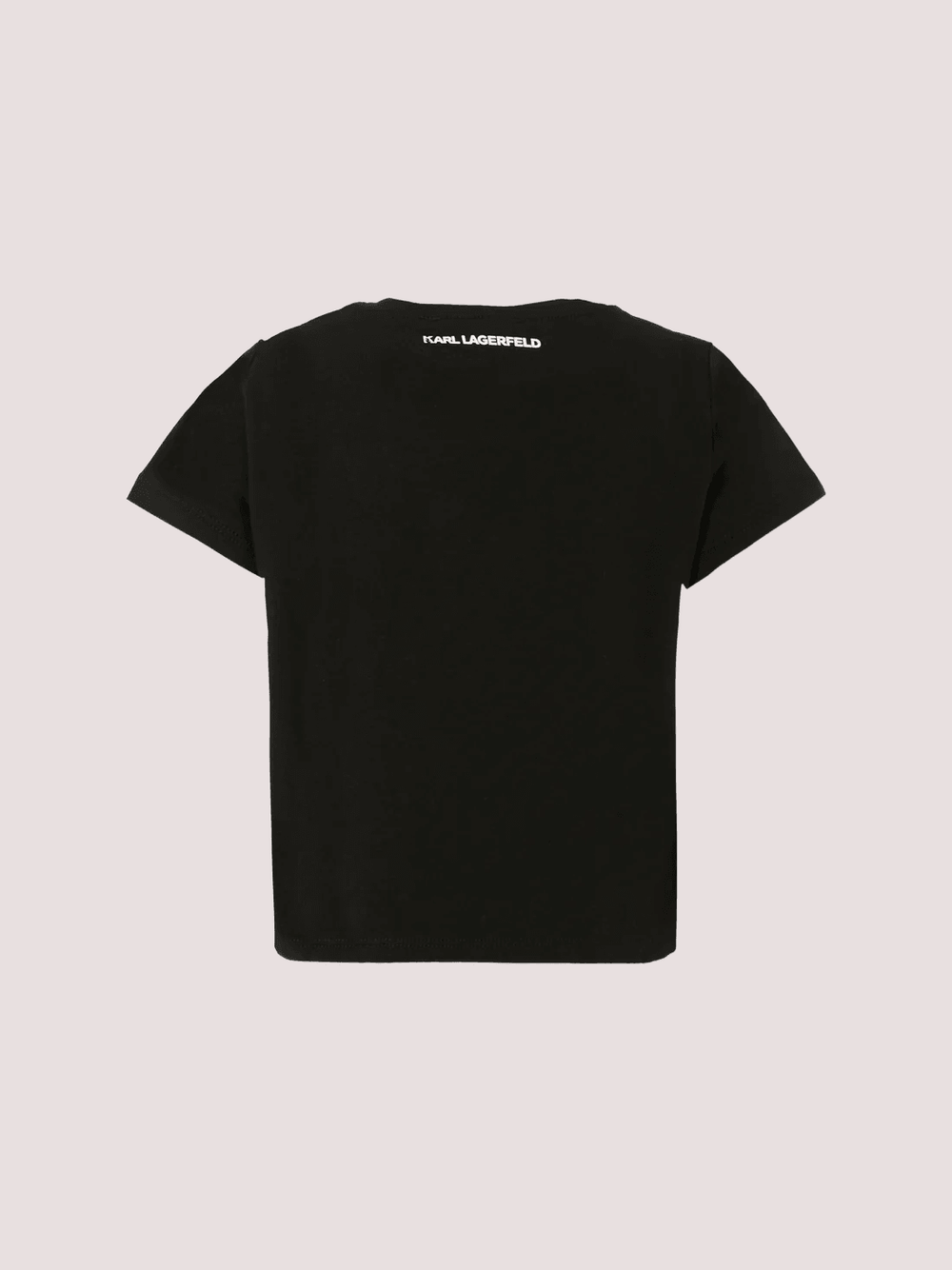 T-shirt nera con Choupette e paillettes Z30944 /09B KARL LAGERFELD 