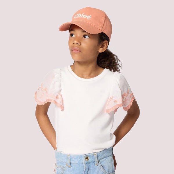 T-shirt con logo ricamato C21238 /117 CHLOE 