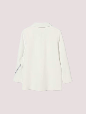 Giacca in crepe con nastro logato su una manica EFGC074 GA022 /0195 ELISABETTA FRANCHI La Mia Bambina 