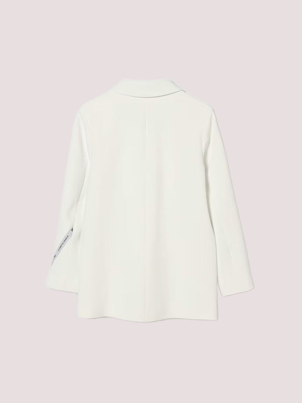 Giacca in crepe con nastro logato su una manica EFGC074 GA022 /0195 ELISABETTA FRANCHI La Mia Bambina 