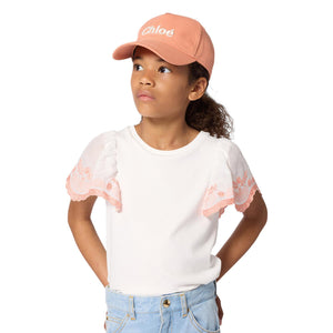 T-shirt con logo ricamato C21238 /117 CHLOE 