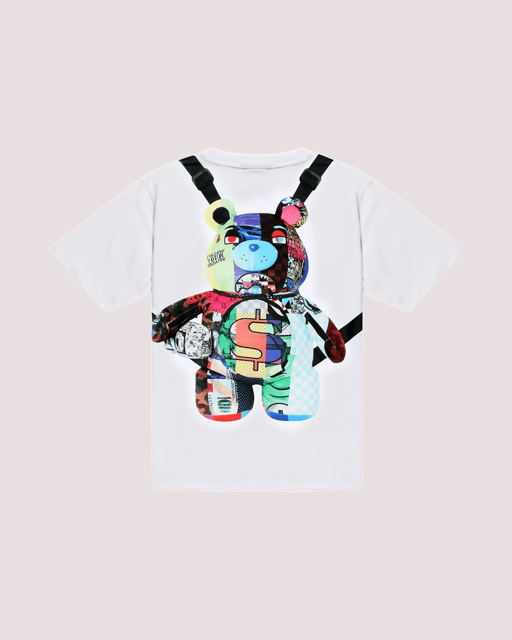 Wonderful mind bear bacpack regular t-shirt SPY1401 /WHITE SPRAYGROUND 