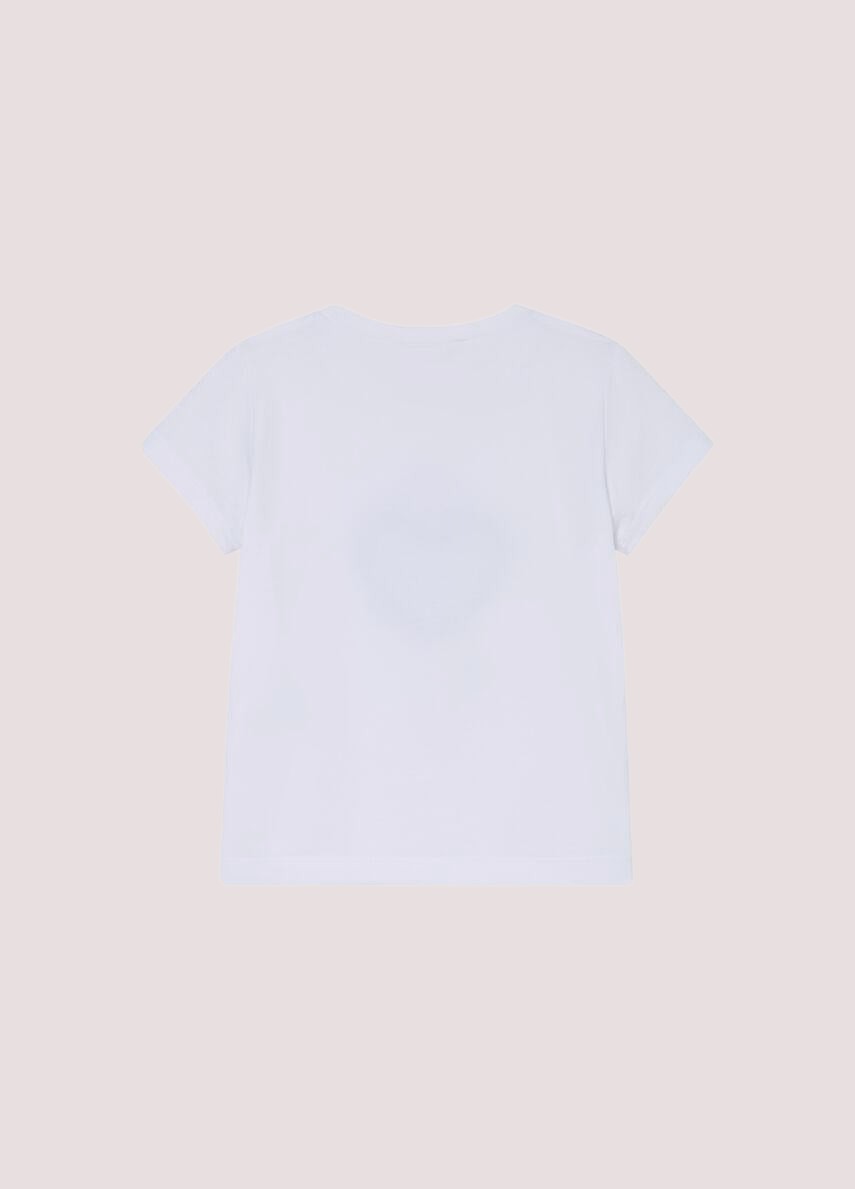 T-shirt con stampa e strass KA6118 JS003 /P9532 LIU JO 