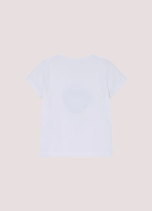 T-shirt con stampa e strass KA6118 JS003 /P9532 LIU JO 