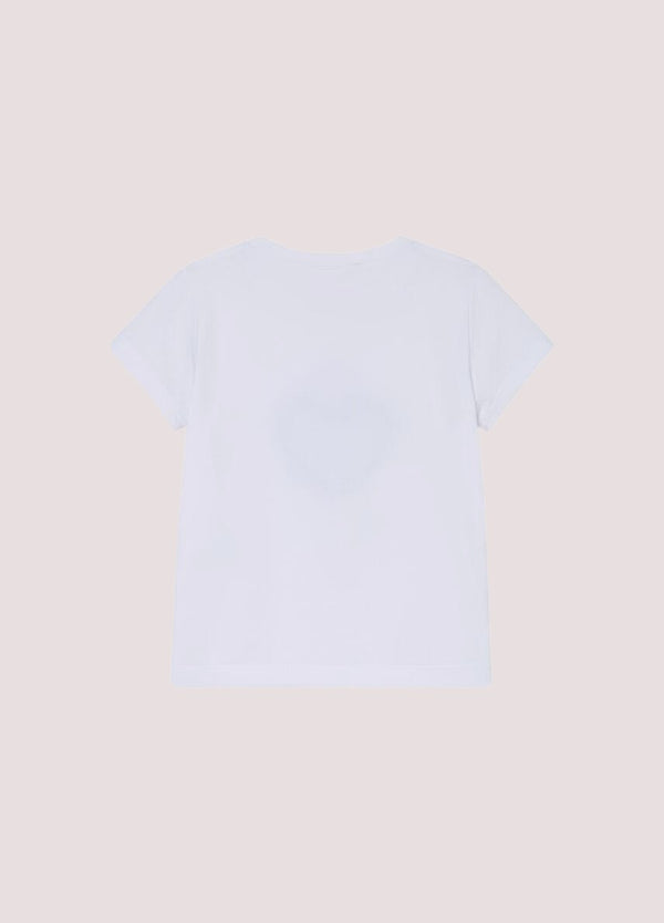 T-shirt con stampa e strass KA6118 JS003 /P9532 LIU JO 