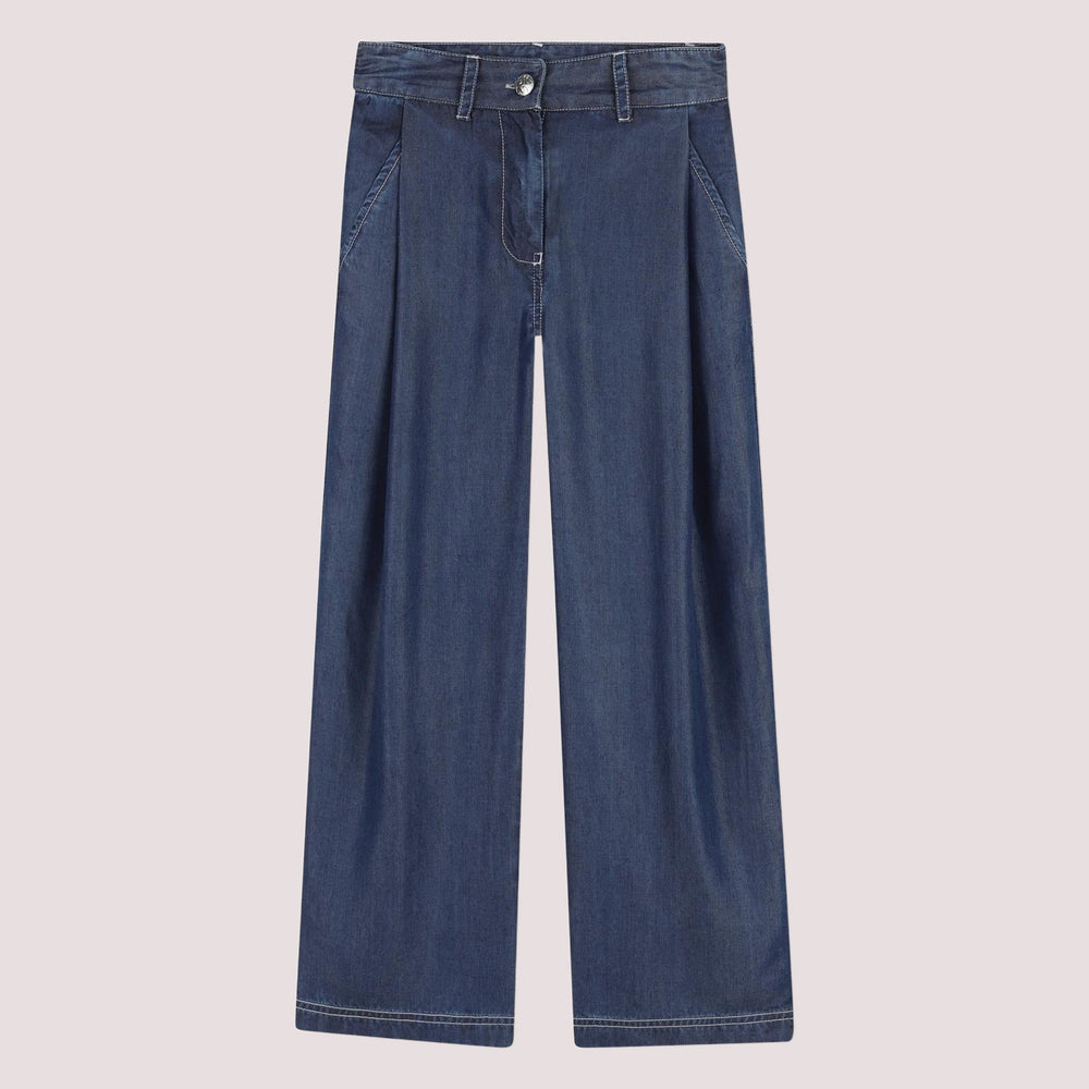 Pantalone largo con logo ricamato sul retro D62582 /Z28 DKNY 