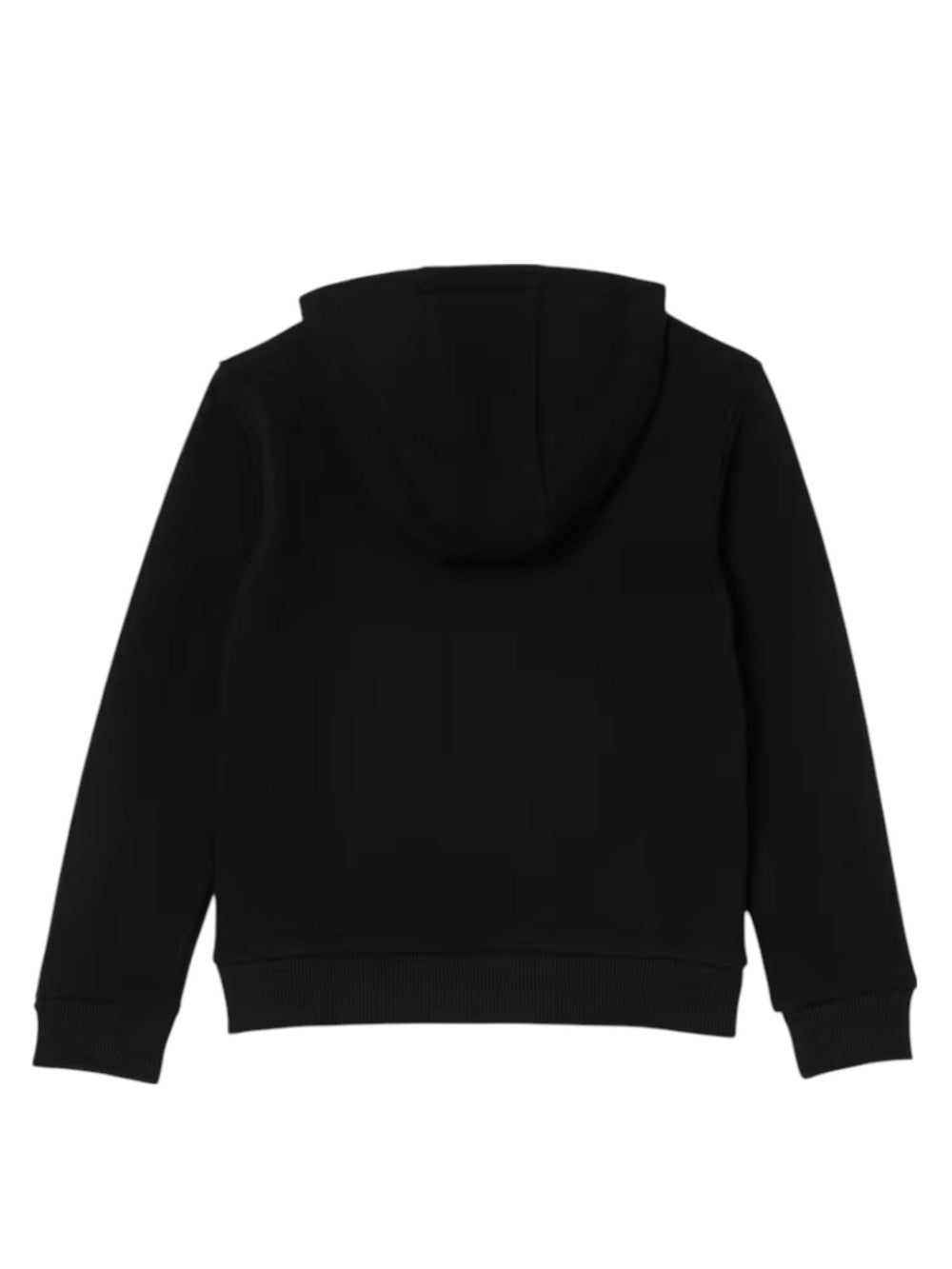 Felpa bambino nera in cotone con finiture elasticizzate