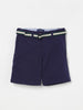 Shorts bambino navy con cintura a righe