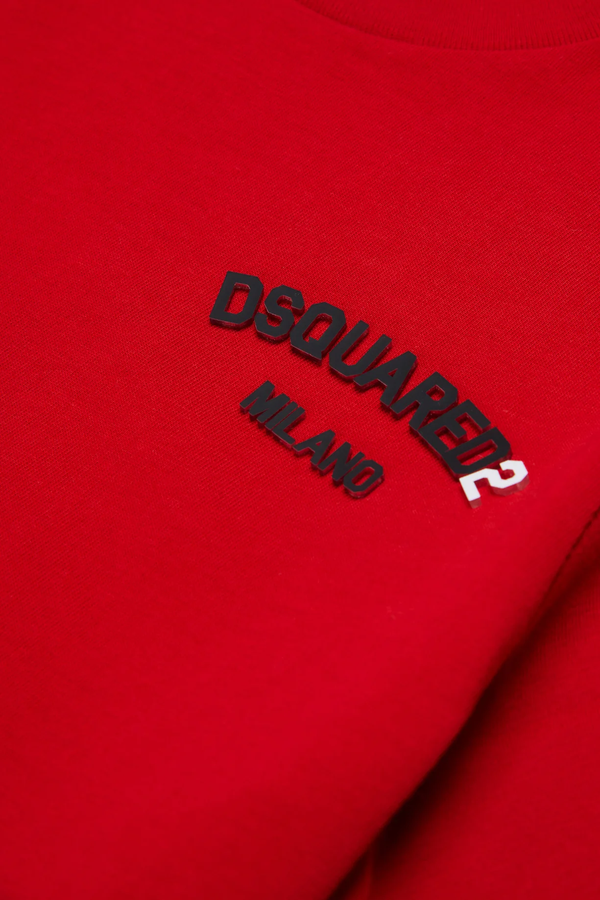 T-shirt girocollo con logo DQ3169 D0AAP /DQ401 DSQUARED2 JUNIOR 