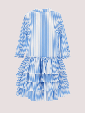 Abito a righe con ricami floreali Z1G908 7168 /9958 ERMANNO SCERVINO KIDS 