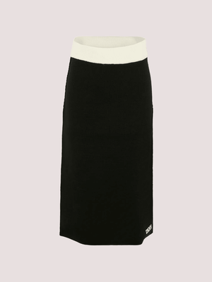 Gonna nera per bambina con logo bianco D62486 /M91 DKNY 