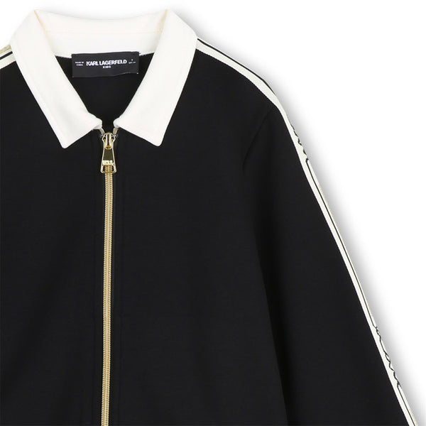 Cardigan con bande laterali Z31132 /09B KARL LAGERFELD 