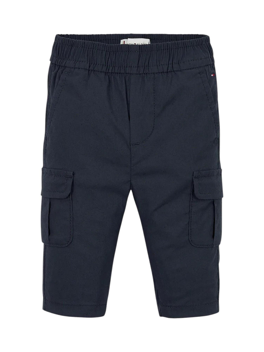 Bermuda cargo bambino blu navy in cotone tecnico elasticizzato