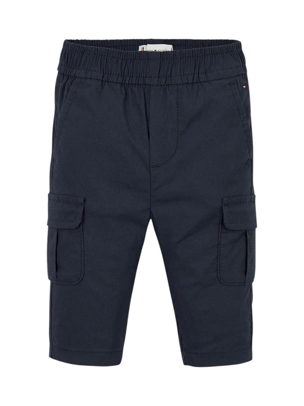 Bermuda cargo bambino blu navy in cotone tecnico elasticizzato