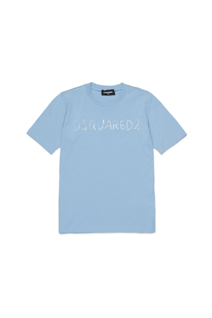 T-shirt girocollo con logo DQ3158 D0AGP /DQ814 DSQUARED2 JUNIOR 